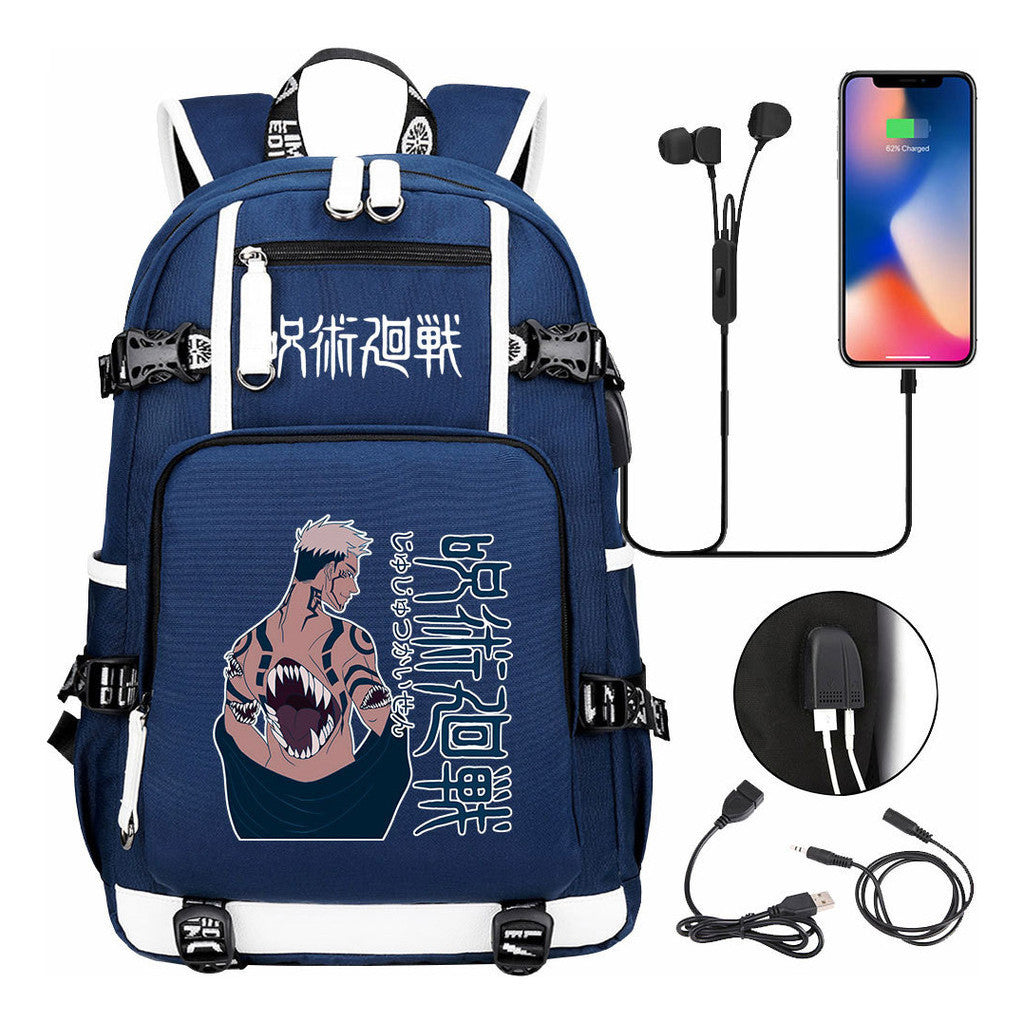 Printed Usb Youth Student Backpack For Men And Women's Leisure Large Capacity Travel Backpack