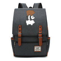 Cartoon Cute Three Bears Printed Youth School Bag For Men And Women Leisure Belt Buckle Classic Backpack