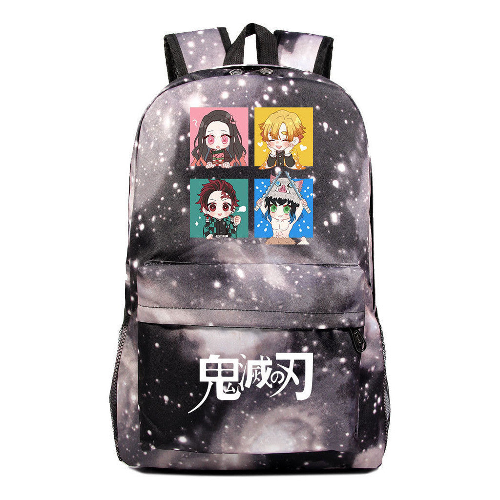 Cartoon Fashion Printed Youth Student Backpack Men And Women's Leisure Backpack