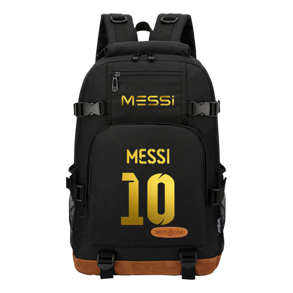 Hot Stamping Sports Football Star Printed Student Backpack For Men And Women's Backpacks