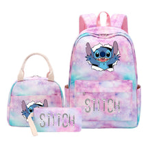 Interstellar Baby Stitch Student Girls School Bag Lunch Bag Three Piece Set Backpack Cover