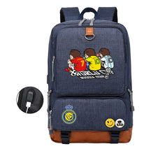 Football Star Cristiano Ronaldo Printed Usb Youth Student Backpack For Leisure Travel Backpack