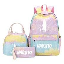 Naruto Teenage Student Girls School Bag Lunch Bag Three Piece Set Backpack Set