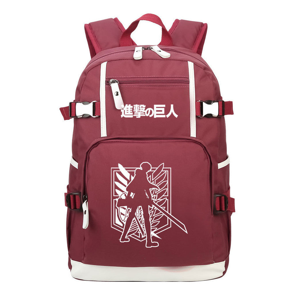 Giant Winged Soldier Captain Of Anime Attack Student Backpack, Leisure Travel Backpack