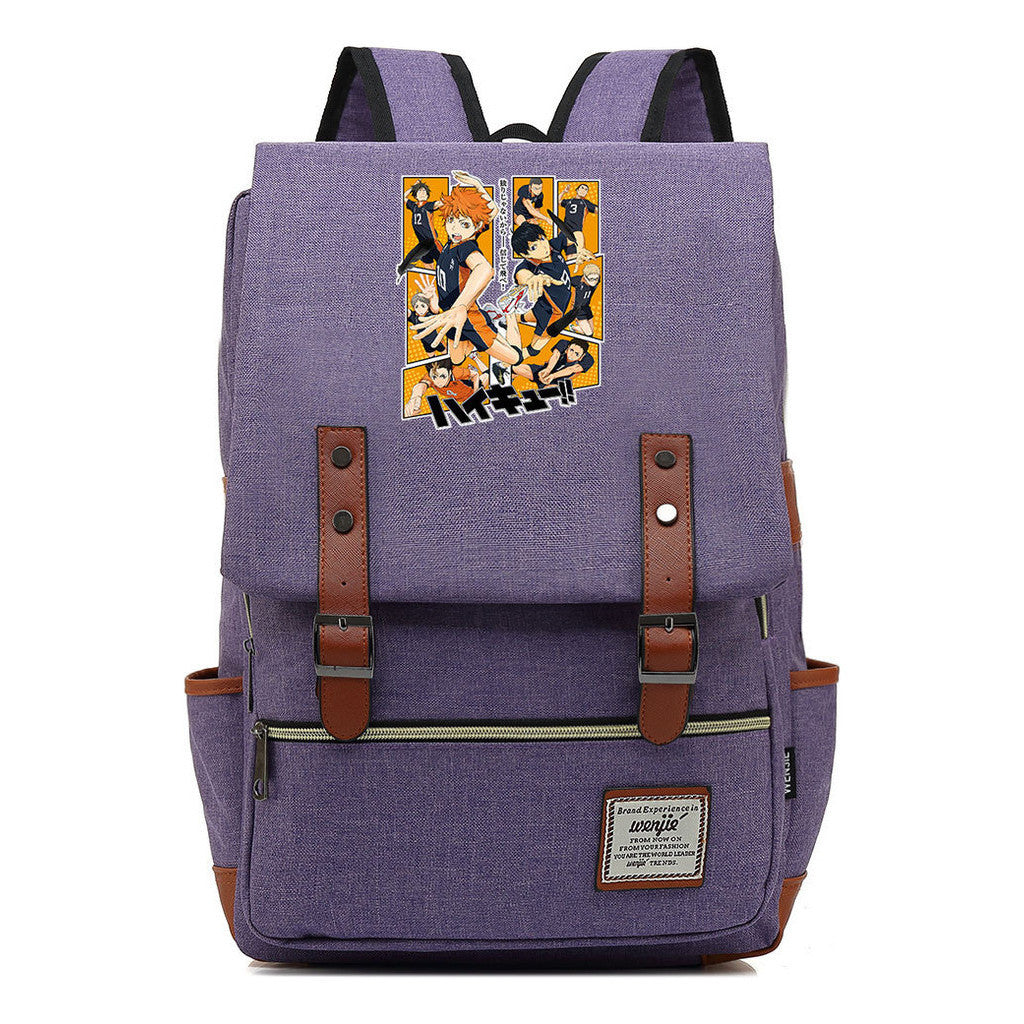 Volleyball Youth Printed Youth School Bag Casual Belt Buckle Classic Backpack