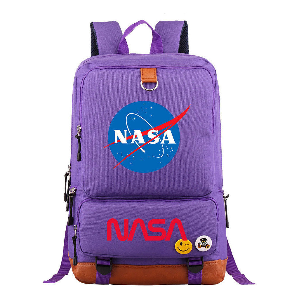 Nasa Fashion Printed Youth Student School Bag Large Capacity Travel Bag Men's And Women's Backpack