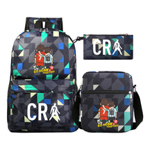 Football Star Cristiano Ronaldo Printed Youth Student Backpack 3pcs/Set Backpacks