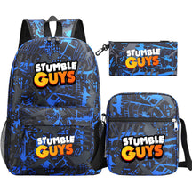 Three piece printed student backpack set for boys and girls, backpack set