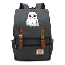 Cartoon White Owl Youth Student Backpack For Men And Women With Casual Belt Buckle Backpack