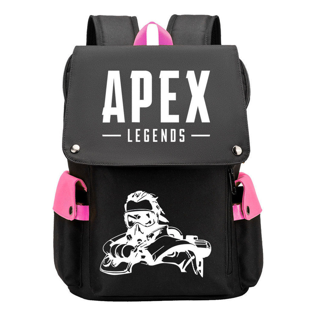 Apex Hero Print Usb Charging Head Youth School Bag Casual Backpack