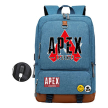 Apex Hero Print Usb Student Backpack For Leisure Travel Backpack