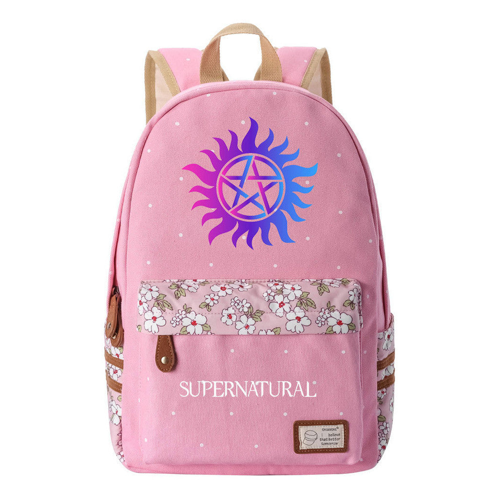 Evil Power Printed Student School Bag Fashion Casual Backpack