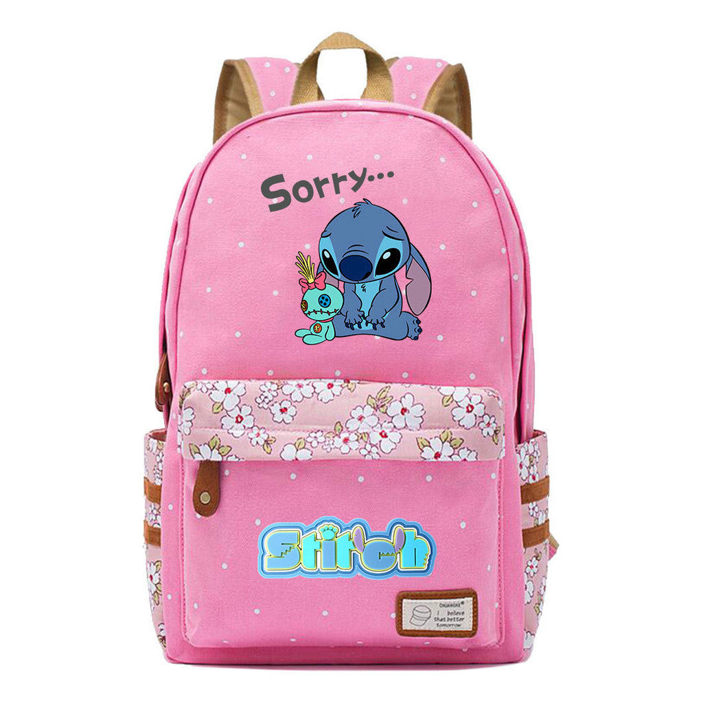 Japanese Anime Interstellar Baby Stitch Printed Youth Backpack Casual Backpack