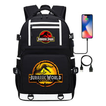 Jurassic Park Dinosaur Usb Youth School Bag Men's And Women's Backpack Leisure Travel Backpack