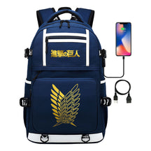 Golden Attack Giant Print Usb Youth Student Backpack Men's And Women's Backpack Leisure Travel Backpack