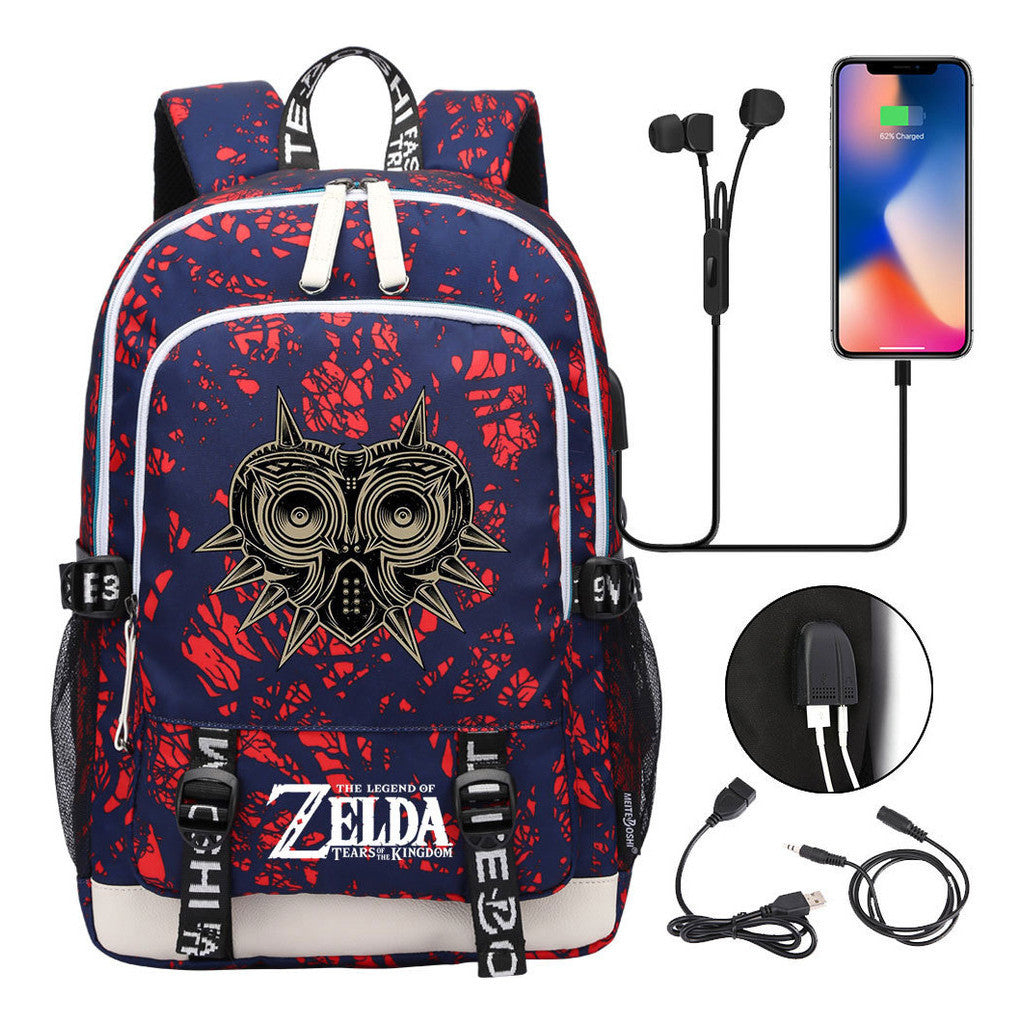 Usb Youth Student Backpack For Men And Women's Leisure Sports Backpack