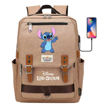 Anime Star Baby Stitch Printed Youth Student School Bag Casual Magnetic Buckle Backpack