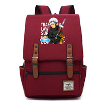 Anime Pirate King Luffy Printed Student School Bag Casual Belt Buckle Classic Backpack