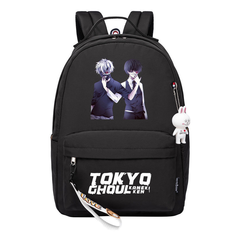 Manga Printed Teenage Student Backpack, Casual Bag, Girl Backpack