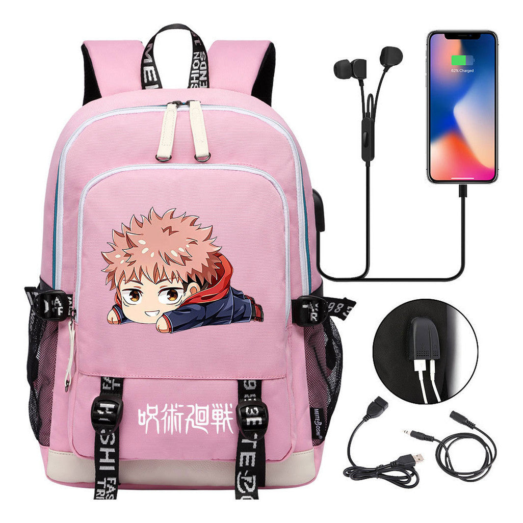 Youth Student Backpack Usb Men's And Women's Leisure Backpack
