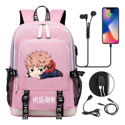 Youth Student Backpack Usb Men's And Women's Leisure Backpack