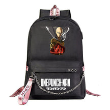 Comic One Punch Superman Printed Usb Youth Student Backpack Men's And Women's Leisure Travel Backpack