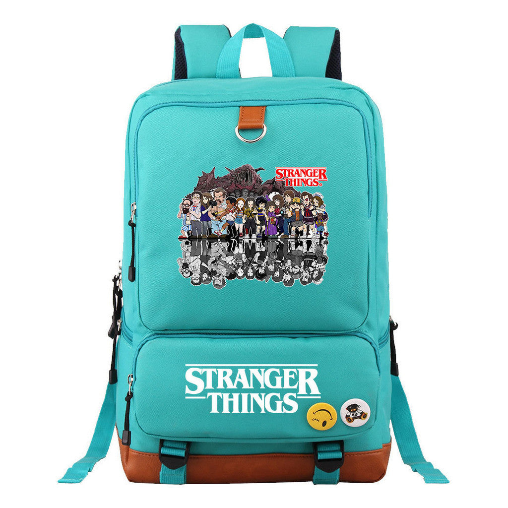Strange Story Printed Youth Student School Bag Large Capacity Travel Bag Men's And Women's Backpack