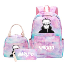 Naruto Student Girl Backpack Lunch Bag Three Piece Set Backpack Set