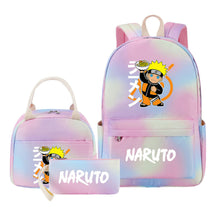 Naruto Girls School Bag Lunch Bag Three Piece Set Backpack Set