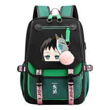 Cartoon Fashion Usb Youth School Bag For Boys And Girls Casual Ribbon Flip Backpack
