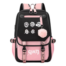 Cartoon Fashion Usb Youth School Bag For Boys And Girls Casual Ribbon Flip Backpack