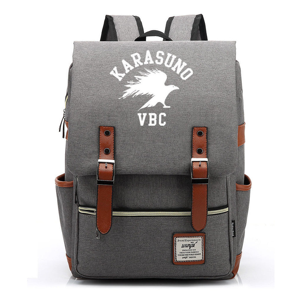 Volleyball Youth Printed Student School Bag Casual Belt Buckle Classic Backpack
