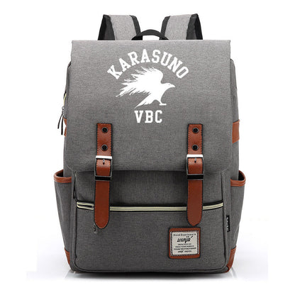 Volleyball Youth Printed Student School Bag Casual Belt Buckle Classic Backpack