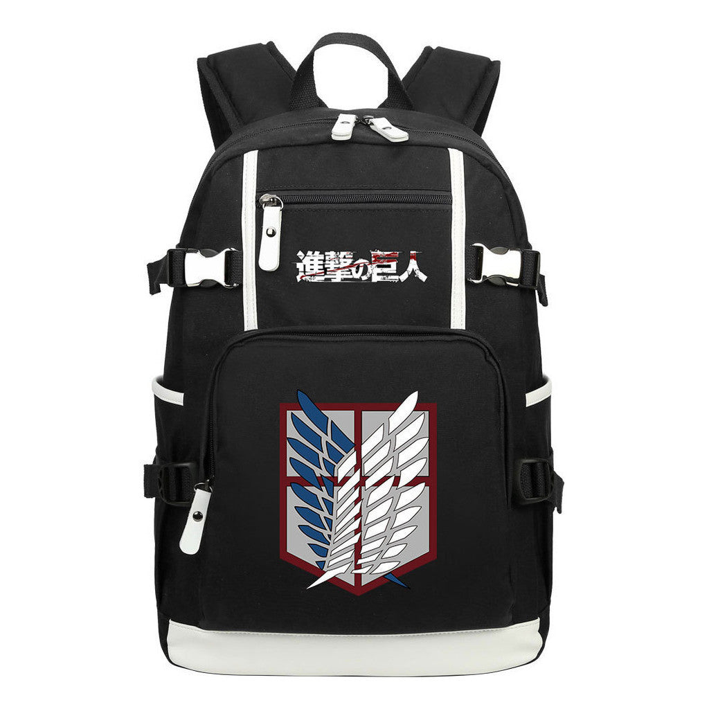 Giant Wings Of Cartoon And Anime Attack Student Backpacks, Men's And Women's Backpacks, Leisure Travel Backpacks
