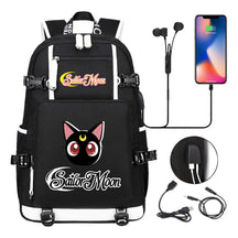 Beautiful Girl Warrior Usb Youth Student School Bag Travel Backpack