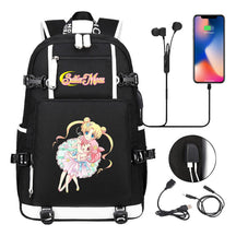 Beautiful Girl Warrior Usb Youth Student School Bag Travel Backpack
