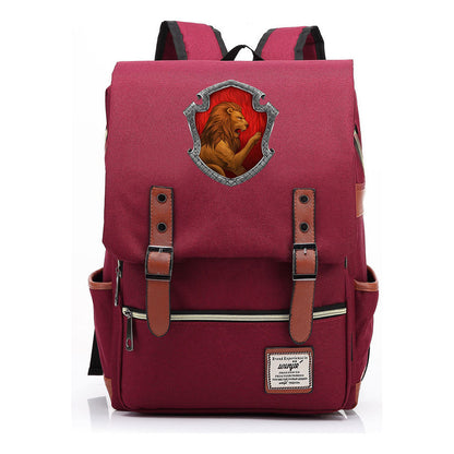 Academy Of Magic Print Teen School Bag Casual Belt Buckle Classic Backpack