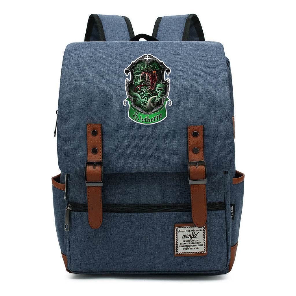 Academy Of Magic Print Teen Student School Bag For Men And Women Casual Belt Buckle Classic Backpack 43*29*13.5cm