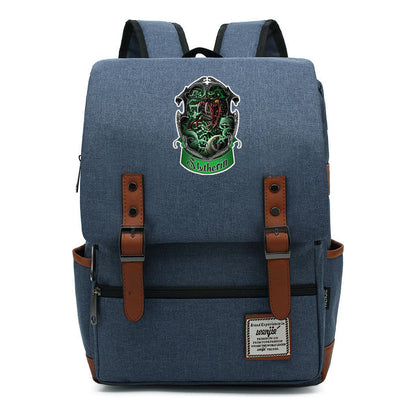 Academy Of Magic Print Teen Student School Bag For Men And Women Casual Belt Buckle Classic Backpack 43*29*13.5cm