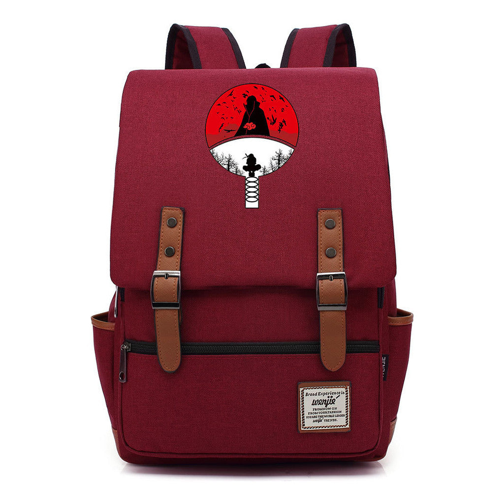 Naruto Printed Teenage Student Backpack For Men And Women, Casual Belt Buckle, Classic Backpack