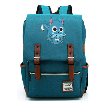 Printed Schoolbag Leisure Belt Buckle Classic Backpack Young Students