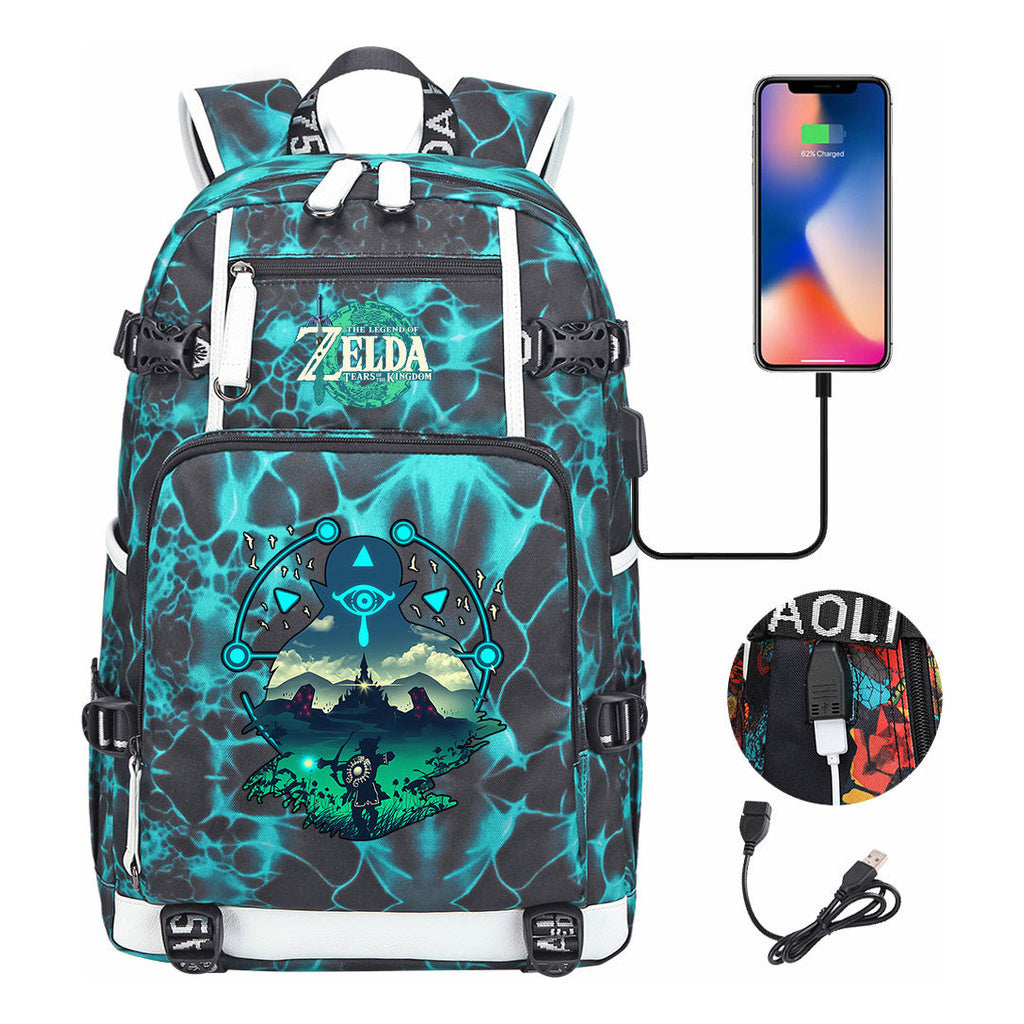 Printed Youth Student School Bag Large Capacity Leisure Travel Backpack