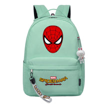 Superhero printed student backpack for boys and girls, casual travel bag with backpacks