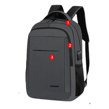 Breathable And Shock-absorbing Backpack, Multifunctional Usb Computer Backpack, Simple And Casual Student Backpack