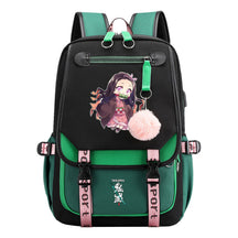 Cartoon Fashion Usb Youth Student Backpack Boy's And Girl's Leisure Ribbon Flip Backpack
