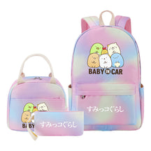 Corner Biology Student School Bag Lunch Bag Three Piece Set Backpack Set