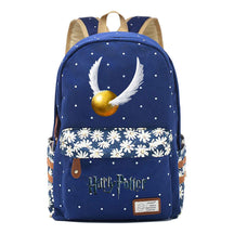 School Of Witchcraft And Wizardry Student Backpack With Floral Canvas Backpack