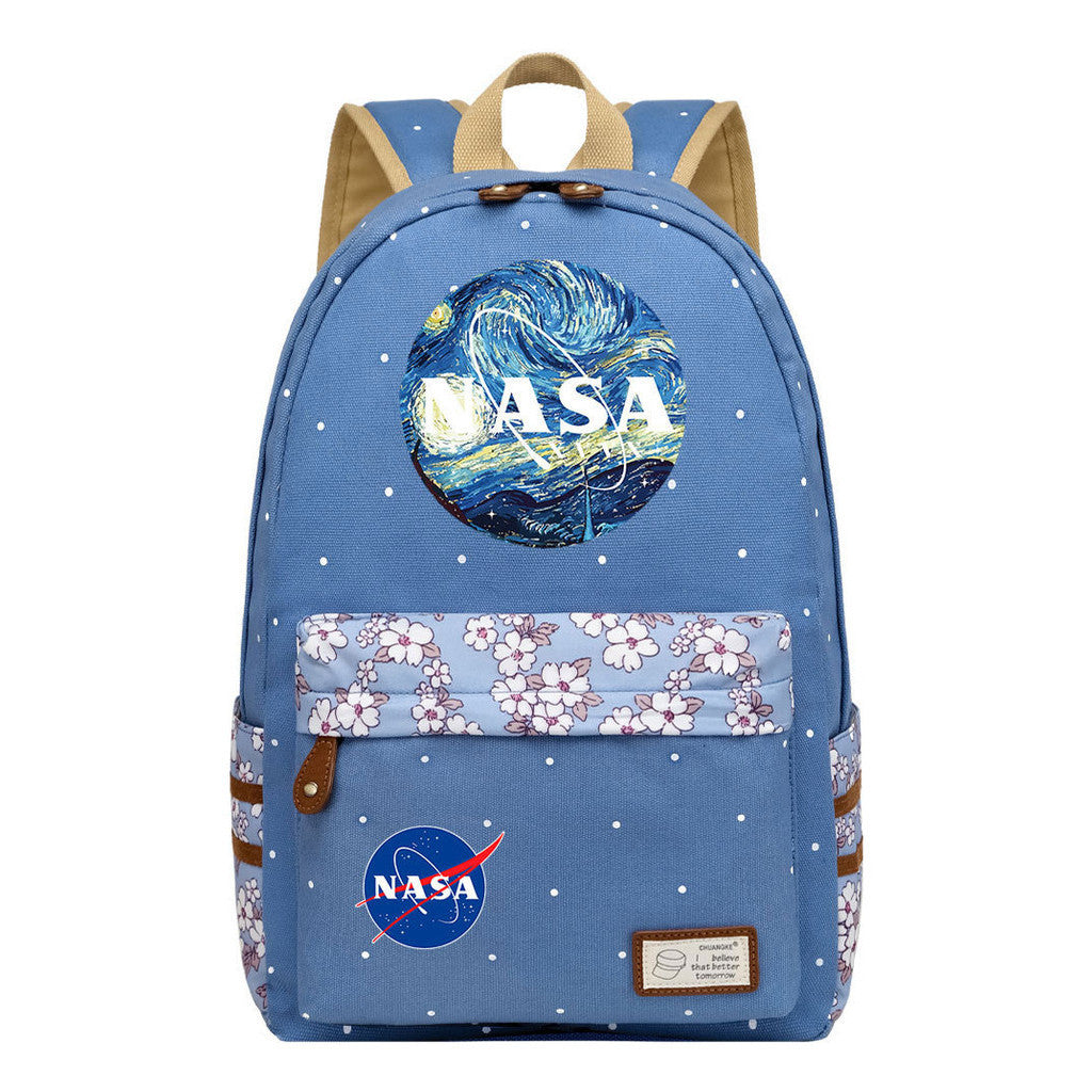 Fashionable Printed Student Backpack From Nasa, Casual Backpack