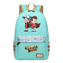 Cartoon, Anime, Bizarre Town, Teenage Student Backpacks, Floral Men's And Women's Backpacks