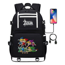 Legend Of Zelda Printed Usb Youth School Bag Backpack Leisure Travel Bag